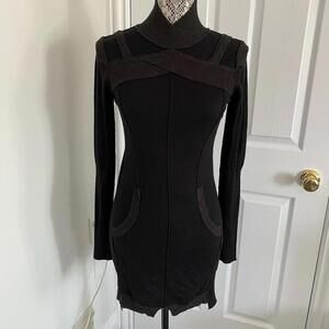 All Saints sweater dress wool angora two tone EUC